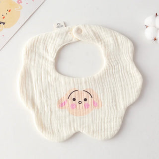 Buy cute-dog Cotton Gauze Baby Print Bibs Infant Bib