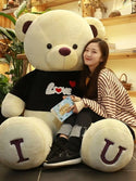 100cm Plush Toy Teddy Bear Giant  T Shirt Soft Stuffed Animals Pillow Dolls Grilfriend Kids Wife Birthday Valentines Day Decor