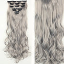 22Inch Long Straight Wavy Hair Extension 7Pcs/Set 16 Clips