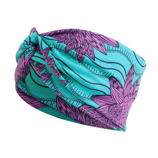 Buy 1103f-flower-lake-bl African Pattern Print Headband