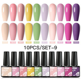 Buy zh20022 10/12pcs Spring Macaron Nail Gel Polish Set Semi Permanent UV for Manicure Soak Off Gel Nail Polish Kit Varnishes Nail Supplies