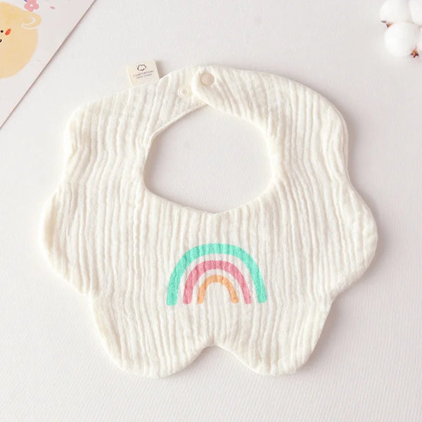 Cotton Gauze Baby Print Bibs Infant Bib