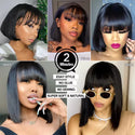 Straight Bob Wig With Bangs for Women