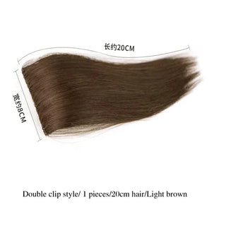 Buy a55-light-brown-20cm 10-20cm Human Hair Invisable Seamless Hair Pad Extension