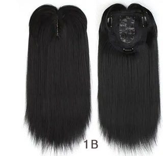 Buy natural-black 14inch Straight Synthetic Clip-In One-Piece Hair Extension