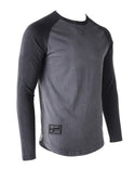 ZIMEGO Mens Athletic Fit Baseball Retro Contrast Long Sleeve Raglan T-Shirt