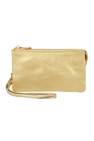 Buy gold 005 - Leather Wallet With Detachable Wristlet