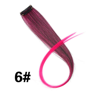 Buy 6 Color Ombre Straight Hair Extension Clip in Hairpieces