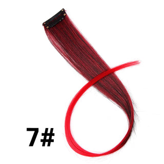 Buy 7 Color Ombre Straight Hair Extension Clip in Hairpieces