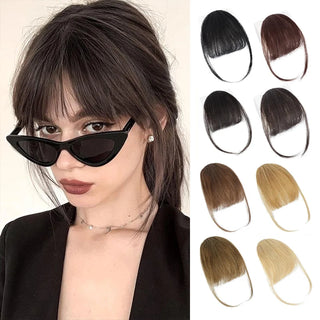 100% Human Hair Invisible Air Bangs Hair Clip-In Extension