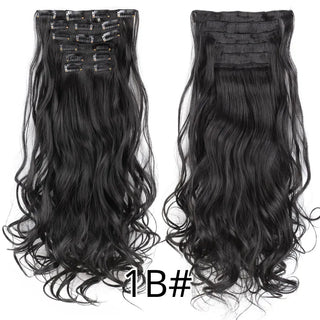 Buy 1b 22Inch Synthetic Long Curly 16Clips Clip in Hair Extensions