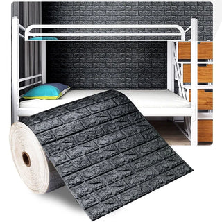 Buy grey-black 3D Wallpaper Decoration Self-Adhesive