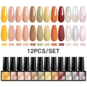 10/12pcs Spring Macaron Nail Gel Polish Set Semi Permanent UV for Manicure Soak Off Gel Nail Polish Kit Varnishes Nail Supplies