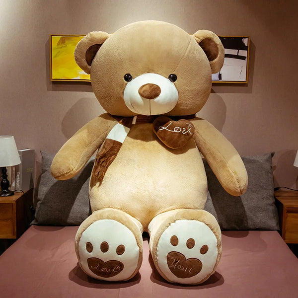 100cm Plush Toy Teddy Bear Giant  T Shirt Soft Stuffed Animals Pillow Dolls Grilfriend Kids Wife Birthday Valentines Day Decor