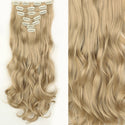 22Inch Long Straight Wavy Hair Extension 7Pcs/Set 16 Clips