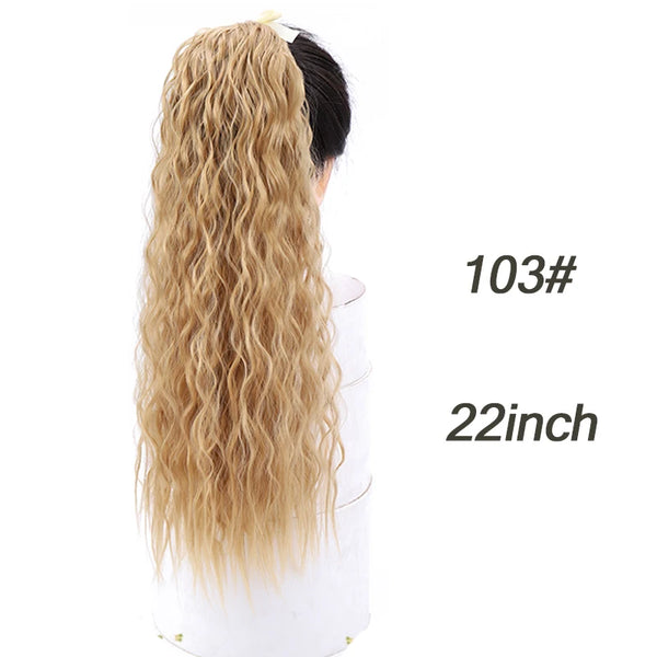 Synthetic 22inch Drawstring Ponytail Extensions