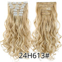 22Inch Synthetic Long Curly 16Clips Clip in Hair Extensions