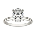 2 CTW Oval Lab Grown Diamond Solitaire Engagement Ring 14K White Gold (G-Vs)