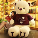 100cm Plush Toy Teddy Bear Giant  T Shirt Soft Stuffed Animals Pillow Dolls Grilfriend Kids Wife Birthday Valentines Day Decor