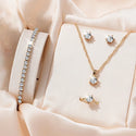 5Pcs Elegant Crystal Jewelry Sets for Women