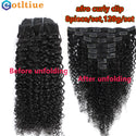 Kinky Curly Clip Ins 4C Clip in Human Hair Extensions