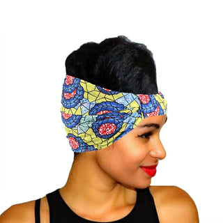 Buy 184b-ye-plaid African Pattern Print Headband