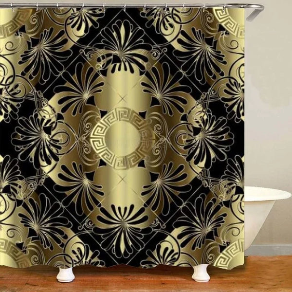 Modern Geometric Shower Curtain Set