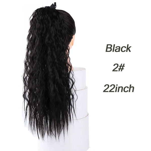 Synthetic 22inch Drawstring Ponytail Extensions