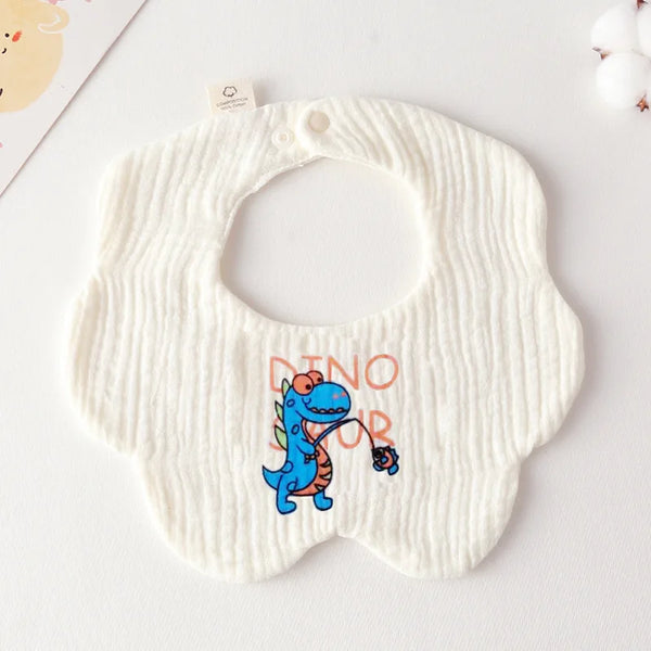 Cotton Gauze Baby Print Bibs Infant Bib