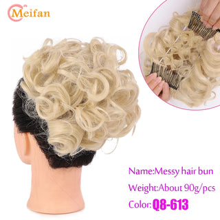 Buy 613 Curly Chignon With Comb Clips