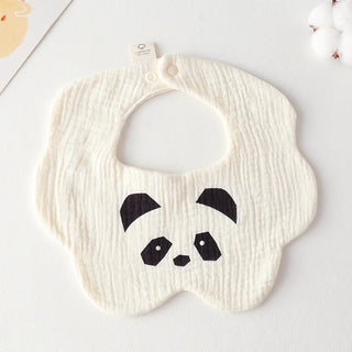 Buy giant-panda Cotton Gauze Baby Print Bibs Infant Bib