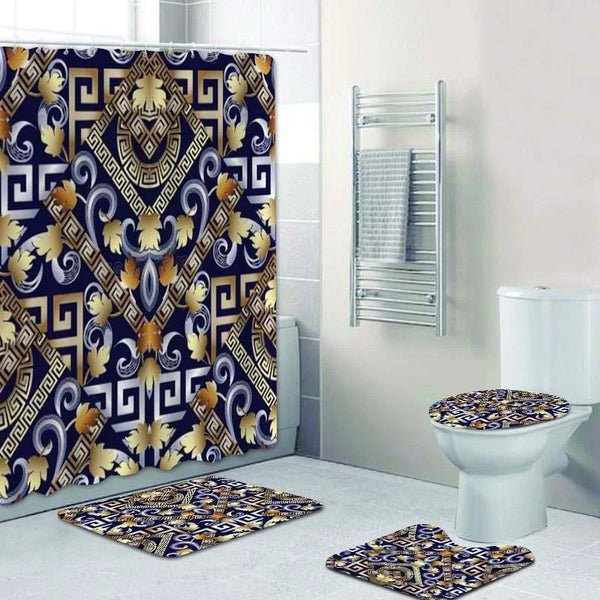 Modern Geometric Shower Curtain Set