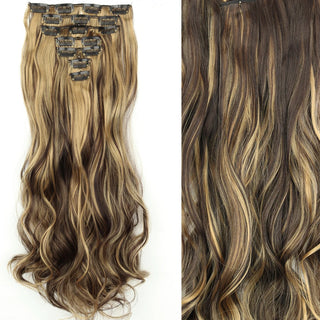 Buy 4h26 22Inch Long Straight Wavy Hair Extension 7Pcs/Set 16 Clips