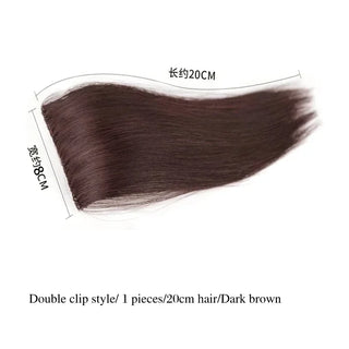 Buy a55-dark-brown-20cm 10-20cm Human Hair Invisable Seamless Hair Pad Extension