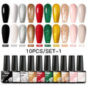 10/12pcs Spring Macaron Nail Gel Polish Set Semi Permanent UV for Manicure Soak Off Gel Nail Polish Kit Varnishes Nail Supplies