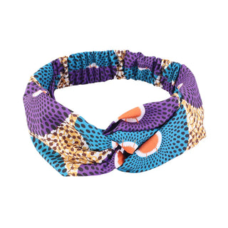 Buy teal-purple African Pattern Print Headband