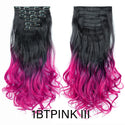 22Inch Synthetic Long Curly 16Clips Clip in Hair Extensions