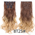 22Inch Synthetic Long Curly 16Clips Clip in Hair Extensions