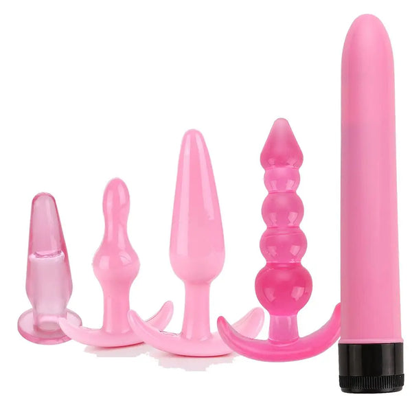 5 Pcs/Set Silicone Anal Vibrator Sex Toys