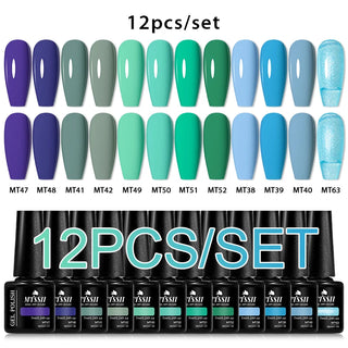 Buy zh25530 10/12pcs Spring Macaron Nail Gel Polish Set Semi Permanent UV for Manicure Soak Off Gel Nail Polish Kit Varnishes Nail Supplies