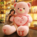 100cm Plush Toy Teddy Bear Giant  T Shirt Soft Stuffed Animals Pillow Dolls Grilfriend Kids Wife Birthday Valentines Day Decor