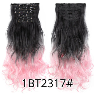 Buy 1bt2317 22Inch Synthetic Long Curly 16Clips Clip in Hair Extensions