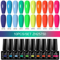 10/12pcs Spring Macaron Nail Gel Polish Set Semi Permanent UV for Manicure Soak Off Gel Nail Polish Kit Varnishes Nail Supplies