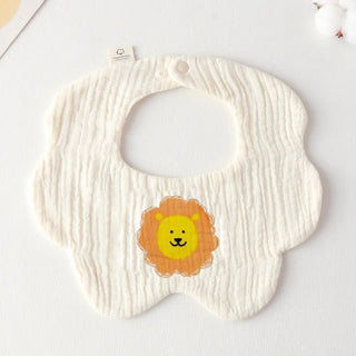 Buy single-lion Cotton Gauze Baby Print Bibs Infant Bib