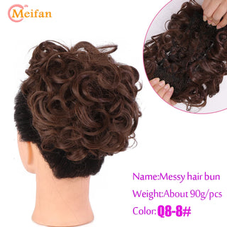 Buy 8 Curly Chignon With Comb Clips