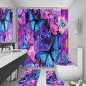 4 Pcs Shower Curtain Sets With 12 Hooks