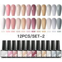 10/12pcs Spring Macaron Nail Gel Polish Set Semi Permanent UV for Manicure Soak Off Gel Nail Polish Kit Varnishes Nail Supplies