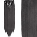 22Inch Long Straight Wavy Hair Extension 7Pcs/Set 16 Clips