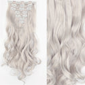 22Inch Long Straight Wavy Hair Extension 7Pcs/Set 16 Clips