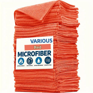 Buy red Microfiber Cleaning Cloths